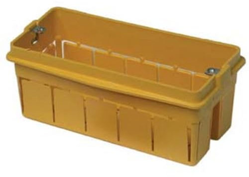 10PZ SCATOLA DA INCASSO CON INSERTI IN METALLO SENZA COPERCHIO - 4 posti tipo 504 - mm.122x61x51 - (1704.XL)