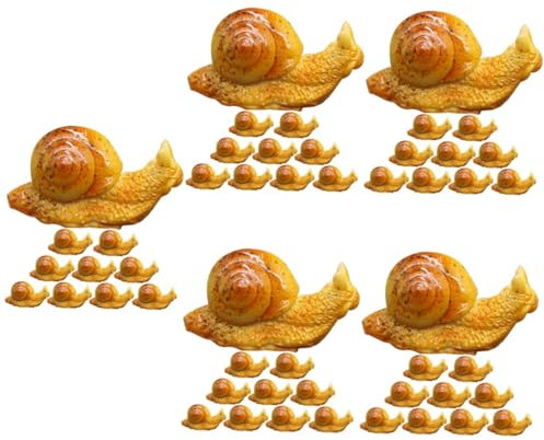 VANZACK 50 Stück Schneckenharzdekoration winzig Simulationsschneckendekoration Tier Modelle kleine Schneckendekoration simuliertes Schneckendekor empfindlich Statue Skulptur schmücken