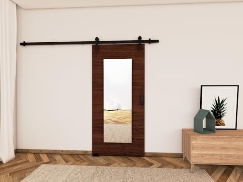 MINIO go for it - Schiebetür Komplettset LIFT I, 76 cm Breit, Schiebetüren, Wandmontage, Schiebetürsystem, Zimmertüren - Wenge