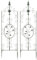 CLP Jeu de 2 treillages Burgus en Fer I Support pour Plantes grimpantes de Style Rustique, Couleur:Vert Antique