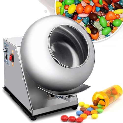Macchina for rivestimento di zucchero, piccola mini macchina for teglia for cioccolato commerciale, lucidatrice for rivestimento di cioccolato da 2-5 kg ​​/ ora Asciugatrice for rivestimento di pallin