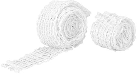 MOLUCKFU Meat Net and Ham Net Cotton Packaging Twine 2pcs (1m 3m) for Sausage and Ham Cooking Food-Grade Cotton Netting Suitable for Kitchen and Butcher Meat Preparation
