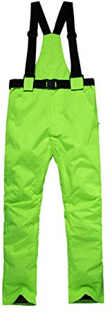 Schneehose für Damen - Damen Schneehose mit Hosenträgern Damen Wasserdicht Skihose Verdickte Snowboardhose Overall Isolierte Hosenträger Hose Warm Gefüttert Schneehose, grün, XL