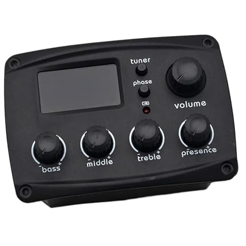 Akustikgitarren-EQ-Vorverstärker 70 * 48 Mm Mit Digitalem Procedding-Tuner 4-Band-EQ-Equalizer Mit Tuner-Gitarren-Tonabnehmer Tonabnehmer für Musikinstrumente