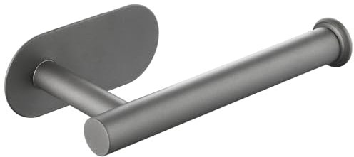 Toilettenpapierhalter Selbstklebend, Premium Edelstahl Rostfreier Kleber Toilettenpapierhalter Ohne Bohren Geeignet für Badezimmer, Küche, Waschraum, Grau