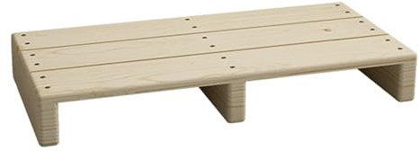 Portable Wooden Step Stool with Non Slip Pads for Kitchen Bathroom Doorway Indoor Outdoor High Riser Bed Steps (50x30x15cm)