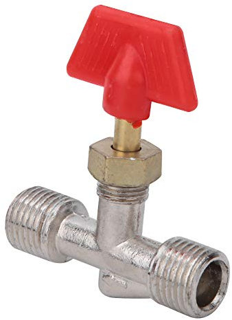 5 Pcs Needle Valve, Universal Quick Coupler with Thread, Brass Float Ball Valve 1/4in X 1/4in, for Air Compressor