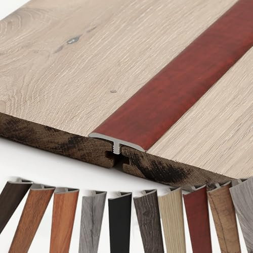 T-Profil Boden Übergangsleiste Türschwellen Leiste 38mm Breite Übergangsschiene PVC Übergangsprofil für Holz Zu Fliesen, Teppich Zu Laminat(E)