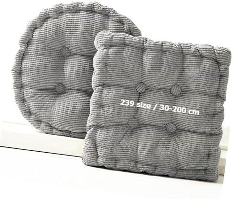 YNJJKA Cojines Redondos Taburetes Cocina Sillas Comedor Cuadrados para Cojin de Suelo Grande Cuadrado Cojín Exterior Acolchado Banco Grueso Jardin Tamaño Interior Bancos Interiores(Gris,30x30 cm)