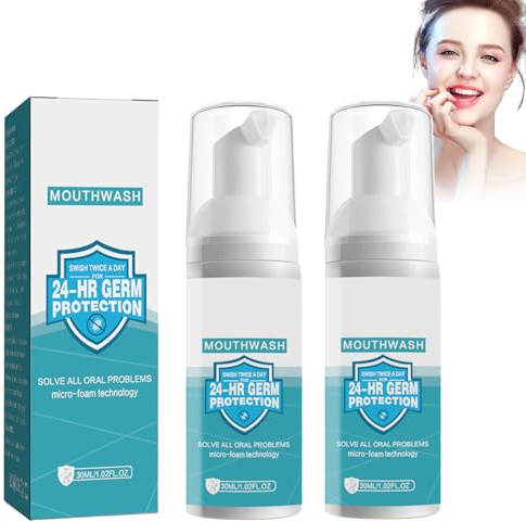 2PCS Mousse Dentifricio Sbiancante - Mousse Detergente per Denti ad Azione Rapida, Schiuma Sbiancante per Un'alito Fresco E Una Pulizia Profonda, Senza Sostanze Aggressive