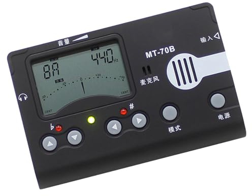 Digitales Guzheng Metronom 3-in-1 Stimmgerät Schwarz Kunststoff | Tongenerator für Guzheng, Tragbar und Leicht, 1 Stück, 2 Aaa Batterien nicht Enthalten