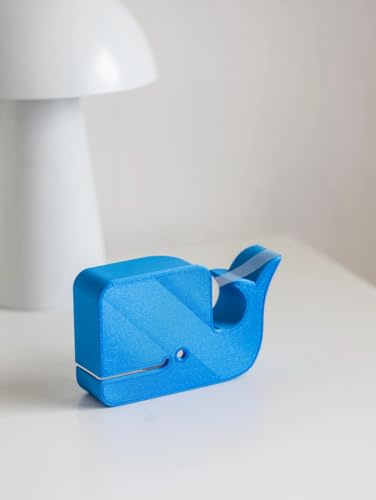 Walformiger Klebebandabroller – Lustiger Tape Dispenser | 3D-gedruckter Wal-Organizer (Blau)