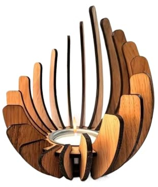 Kerzenständer aus Holz – klassische Kerzenanzeige, eleganter Teeständer | Aromatherapie-Kerzenschicht für romantisches Abendessen, Geburtstagsfeier, saisonale Feiertage,