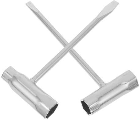 Housoutil 2pcs Gas Chainsaw Wrench Set with Thickened 18cm and 19cm Socket Spanners, Spark Plug Socket Tools for Lawn Mower and Chainsaw Scrench Adjustment