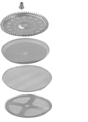 Cloudpower 4pcs Coffee Filter Replacement, Cafetiere Filter Mesh for French Press Filter Reusable Stainless Steel Reusable Mesh for Coffee Machines(600ML)