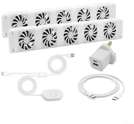 CYRENT Radiator Fan Set, Radiator Fans - Energy efficient – 2x faster heating - Up to 30% energy savings – Easy to install – Whisper quiet (DUO-SET)