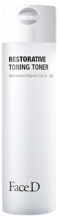 Face D - Restorative Toning Toner, 200 ml, Tonico Viso Pelle Sensibile, Azione Ricostituente, con Acido Ialuronico, Caffeina e Glicerina, Restituisce Idratazione ed Elasticità alla Cute, Made in Italy