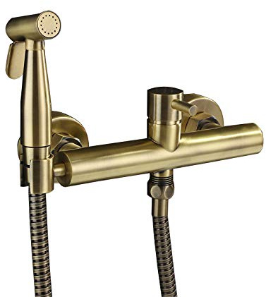 PJVPEJOD Kit de pulvérisateur de Couches en Tissu, Accessoire de pulvérisateur de Robinet de Bidet for Toilettes, pulvérisateur de Bidet Mural à poignée Unique
