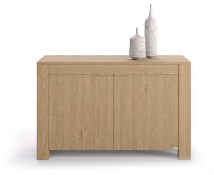 MOBILI FIVER, Sideboard mit 2 Türen Rachele (126,5x45x80 cm), Wildeiche, Made In Italy