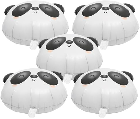 TOYANDONA 5 Stück Folienballon Panda Aufblasbarer Aluminium Ballon Partydeko für Mädchengeburtstag Innen Außendekoration