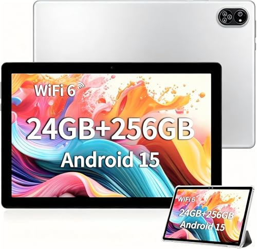 TANYIMING Tablet Android de 10,1 pulgadas, 24 GB de RAM + 256 GB de ROM (TF 1TB), tarjeta SIM dual, altavoz dual, 5G WiFi, cámara de 13 MP, compatible con GPS/Bluetooth 5.0/3.5 mm conector para