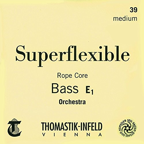 Thomastik cuerda para Contrabajo 3/4 Superflexible - cuerda La núcleo de cable de acero, entorchado cromo, afinación orquesta, medio