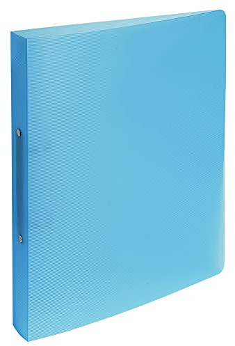 Exacompta 54377E Ringhefter Linicolor DIN A4 aus mittelfestem transluzentem Kunststoff 2-O Ring Mechanik Rücken 40mm 1 Stück Zufallsfarbe ideal für Schule und Büro Ringbuch Ringordner Ringbuchordner