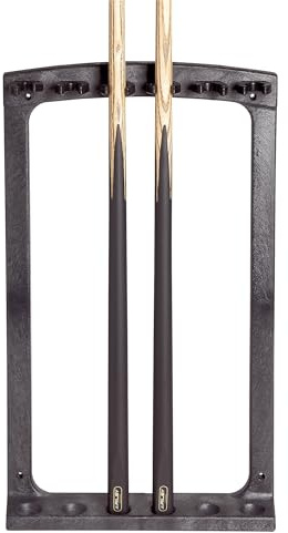 Winsport Wandhalter für Billardqueues aus Fiberglas, mit Soft-Clips, Perfekte Halterung für bis zu 6 Queues Pool und Snooker oder Brückenqueues, passend für jeden Billardtisch, anthrazit