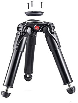 Manfrotto MVT535HH Hi-Hat 535 Aluminium Video Tripod with 75 mm Half Shell Includes Adaptor for 60 mm