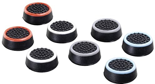 Hama „8in1“-Set Control-Stick Aufsätze für Nintendo Switch Joy-Con Controller (Thumb-Stick Caps für besseren Grip, in 4 Farben) Analog-Stick Schutz-Kappen schwarz-weiß/-blau/-rot/-grau