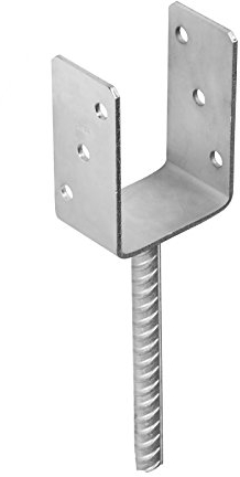 DMX - U Pfostenträger - Pfostenanker - Holzverbinder - Balkenschuh U profil - Pfostenträger 90x90 - Pfostenträger zum einbetonieren - Stützenfuß für Zaunpfosten, Holzpfosten, Terrasse, Carport