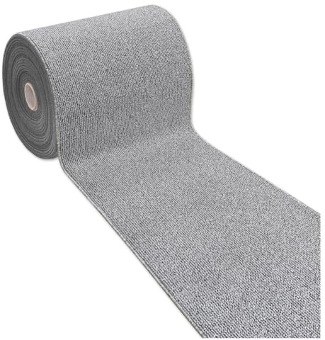 emmevi Tappeto Cucina Tinta Unita Antiscivolo Lavabile Passatoia Asciugapassi Ingresso Entrata 57X300 GRIGIO