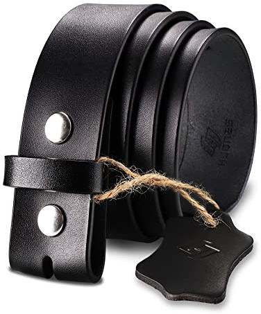 HJones Western Herren Gürtel Ohne Schnalle für Pin Schnalle 1.5 Zoll | Gürtel ohne Schnalle，Ledergürtel ohne Schnalle，Western Gürtel Herren，für Dornschließen-Gürtel，Ein Geschenk für Männer