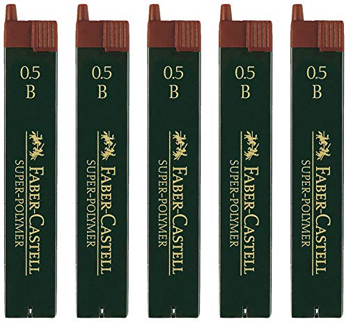 Faber-Castell SUPER-Polymer Feinminen (5 Dosen, 0,5 B)