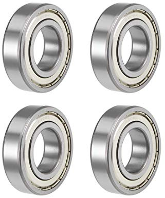 sourcing map 4St Rillen Kugellager 6206ZZ Z2 Doppelt Geschirmt Kohlenstoffstahl 30mm X 62mm X 16mm