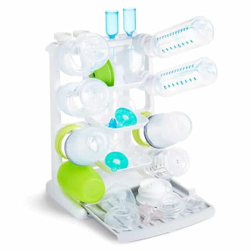Munchkin® Tidy Dry™ platzsparender vertikaler Flaschenständer für Babyflaschen und Zubehör, Weiß