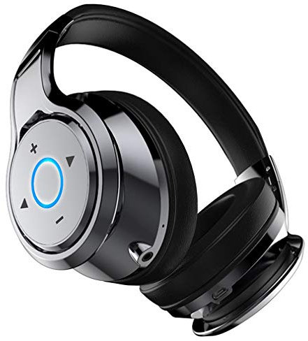 HIJIN Auricolare Bluetooth, Cuffie Bluetooth su Orecchio, Portatile Wireless con Microfono Vivavoce, per Lavori di Viaggio TV PC per Pc,A
