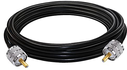 TUOLNK SO239 UHF Stecker auf UHF Stecker Verlängerungskabel verlustarmes HF Koaxialkabel PL259 Koaxialkabel RG58 für Funkgerät CB Funk Wireless LAN Geräte UHF PL auf PL Kabel 5 m