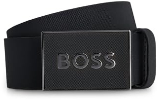 BOSS Herren Icon-S1 Gürtel aus italienischem Leder mit Logo-Koppelschließe