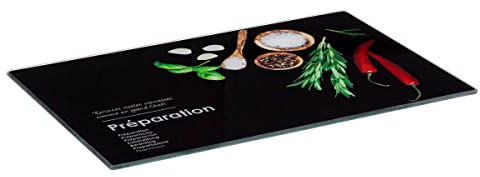 5five - tabla de cortar de cristal 30x20cm black edition
