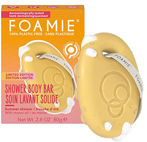 Foamie bagnoschiuma solido idratante con monoi di tahiti - Gel doccia in edizione limitata - per il corpo, 100% vegano 80g