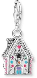 THOMAS SABO Charm pendant 925 Sterling Silver, Blackened, 18k Yellow Gold Plating, Cold Enamel