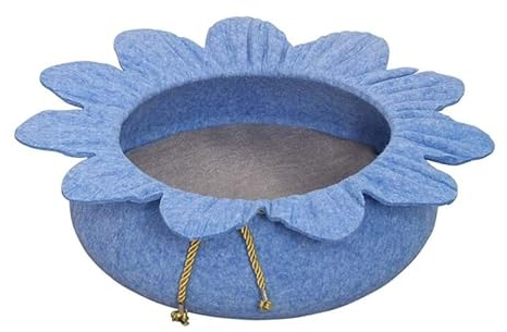 Hundebett Katzenhöhlenbett Sonnenblumenförmiges Filz-Haustierbett Für Haustier, Katze, Hund, Teddy, Schlafende Kleine Hunde, Katzennest, Süßes Schlafbett, Katzen- Und Hundebett Haustier-Katzenhaus (C