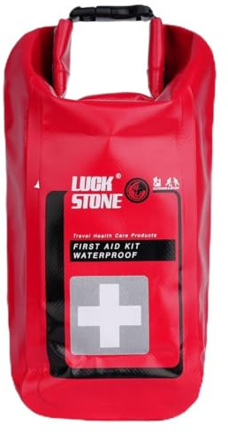 yeeplant Kit di emergenza impermeabile per attività all'aperto, borsa con fibbia arrotolabile, campeggio, canottaggio, kayak, pesca, nuoto, rafting, spiaggia, rosso, Rosso, Taglia unica