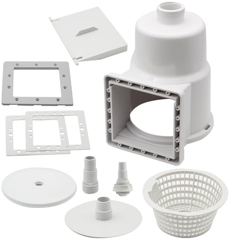 Wzytshun Skimmer para piscina sobre el suelo compatible con una variedad de tipos de piscinas sobre el suelo, se adapta a todos los recortes de pared de piscina de 6 pulgadas, skimmer de piscina sobre