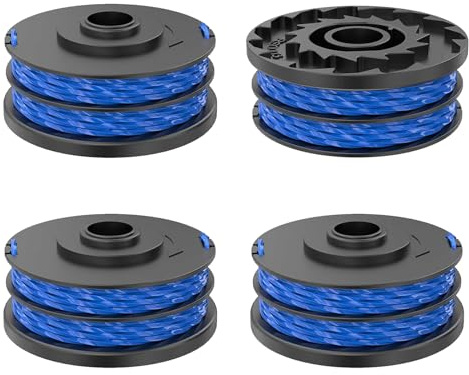 JAMSSOW 4 bobinas de repuesto para recortadora de bordes compatibles con Ryobi RAC123,bobina de hilo para recortadora Ryobi RLT4027, RLT4125, RLT5027, RLT6030, RLT5127, RLT6130-5132002670(4 carrete)