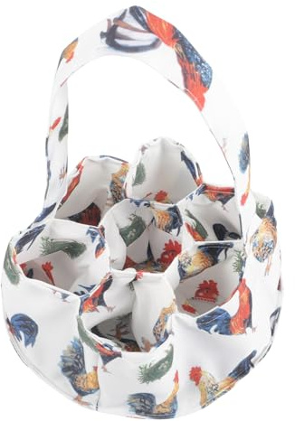 BCOATH Supporto Per Riporre Le Uova Di Gallina in Tela Tasche Per Contenitori Cestino Di Raccolta Portatile E Leggero
