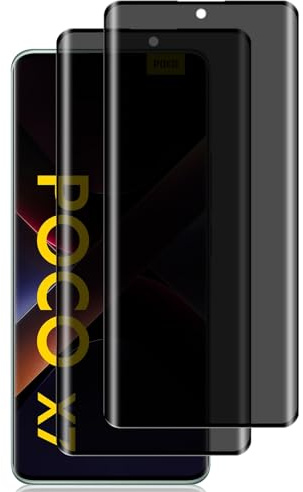 KeHowy Privacy Pellicola Protettiva per Xiaomi Poco X7 5G, [2 Pezzi] [9H Durezza, Anti-Graffio] 3D Protezione Schermo, Anti-Spy Vetro Temperato per Xiaomi Poco X7 5G