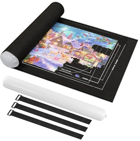 Jigsaw Mat, Puzzle Roll Jigsaw Storage Felt Mat, Portable Puzzle Mat, Puzzle Mats for Jigsaws 1500, Jigsaw Board Foldable, Puzzle Saver Storage Felt Pad for Adults Gifts