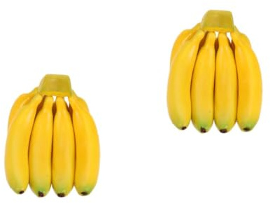 PRETYZOOM 2 Ensembles Banane Mousse de Simulation Citron bananier étui Banane décoration Cuisine bouda Decoration Interieure Home Decor Parure de Banane simulée Faux modèle de Banane Yellow